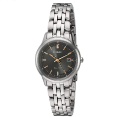 Citizen Women's 'Eco-Drive Bracelet' Quartz Stainless Steel Watch, Color Silver-Toned (Model: EW2400-58H) $89.99