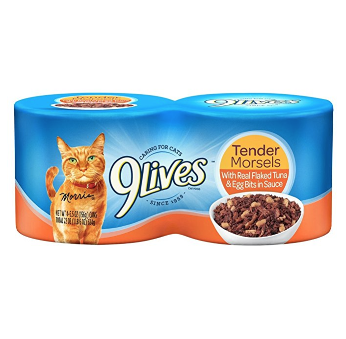 9Lives 猫粮罐头 吞拿鱼 24罐，原价$13.99, 现仅售$6.32