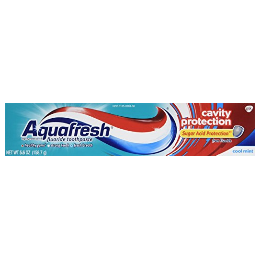 Aquafresh 3色牙膏 158.7g x 3支 清涼薄荷，原價$12.53, 現僅售$3.00