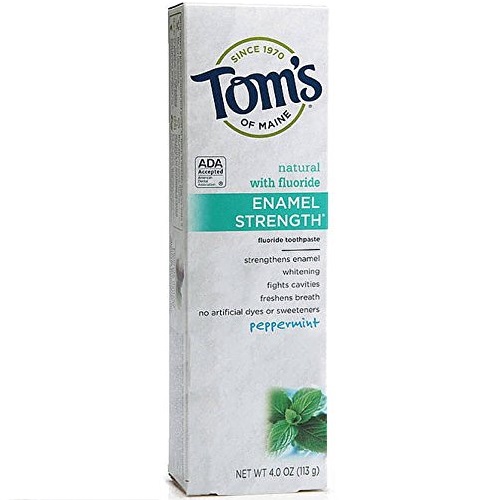 仅限Prime会员！相当于免费！Tom's of Maine 加强牙釉质含氟美白牙膏，4oz，现仅售$4.00，免运费。可获得$4.00购物信用！