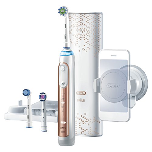 Oral-B Genius Pro 8000 Electronic Power Rechargeable Battery Electric Toothbrush with Bluetooth Connectivity Powered by Braun, Rose Gold, Only $84.94, free shipping