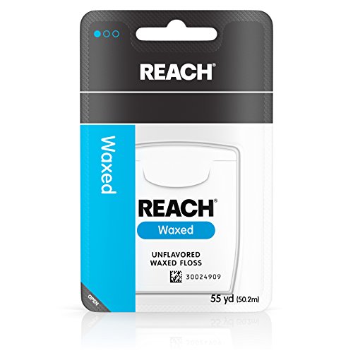 Reach Waxed Dental Floss for Plaque and Food Removal, Unflavored, 55 Yards (Pack of 6), Only $8.40