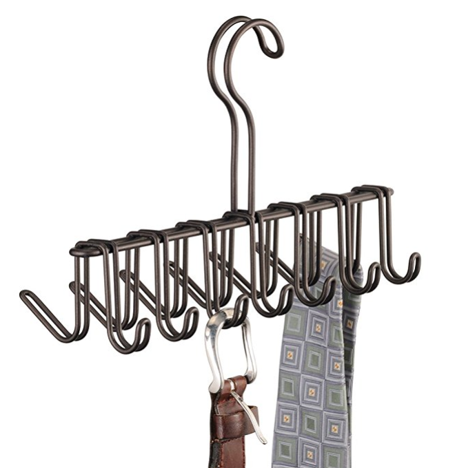 InterDesign Classico Vertical Closet Organizer Rack for Ties, Belts - Bronze $6.79