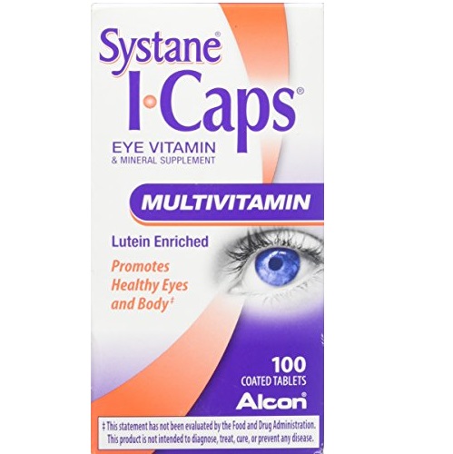 Systane ICaps Eye Vitamin & Mineral Supplement, Multivitamin Formula, 100 Coated Tablets, Only $12.44, free shipping after using SS