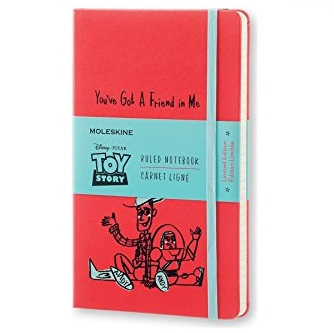Moleskine Toy Story Limited Edition Notebook, Large, Ruled, Geranium Red, Hard Cover (5 x 8.25), Only $7.01