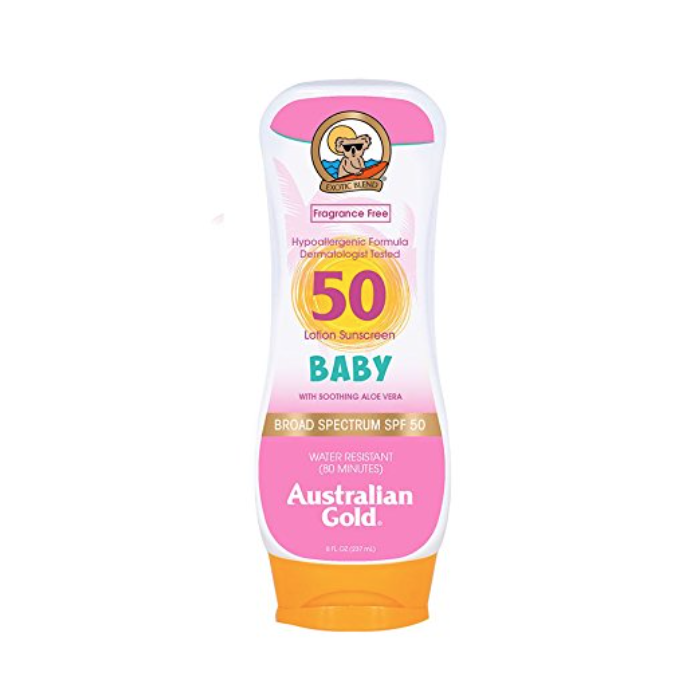 Australian Gold 婴儿防晒乳液 SPF 50，8盎司 无油配方, 现点击coupon后仅售$5.63, 免运费！