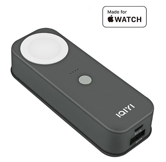 IQIYI [MFi Certified] Apple Watch Charger, Portable Charger/Power Bank/2 in 1 Charging Dock Station for Apple Watch and iPhone (2100mAh) only $24.99