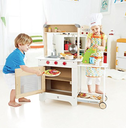 Award Winning Hape Playfully Delicious Cook 'n Serve Wooden Play Kitchen only $89.34