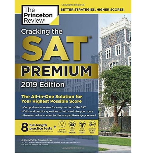 Cracking the SAT Premium Edition with 8 Practice Tests, 2019: The All-in-One Solution for Your Highest Possible Score (College Test Preparation), Only  $16.72