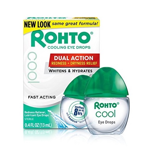 Rohto Cool The Original Cooling Redness Relief Eye Drops, 0.4 Ounce, 3 Count, Only $7.92, free shipping after using SSS
