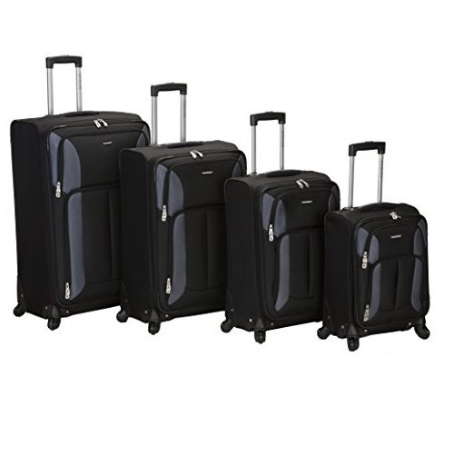 Rockland Luggage Impact Spinner 4 Piece Luggage Set, One Size, Only $116.00, free shipping