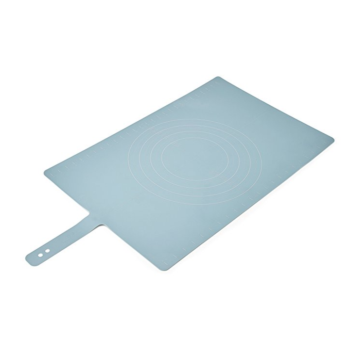 Joseph Joseph 20097 Roll-Up Non-Slip Silicone Pastry Mat with Measurements Lockable Strap 23-inch x 15-inch, Blue only $18