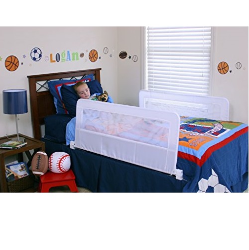 大降！史低价！Regalo白色安全儿童床拦，两片装，原价$39.99，现仅售$18.46