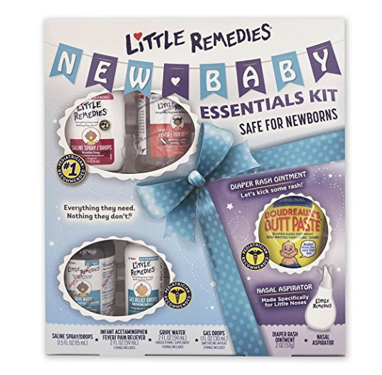 4Little Remedies New Baby Essentials Kit | A Gift Set for New Moms | 6 Products Featuring Little Remedies & Boudreaux's Butt Paste Products only 17.97