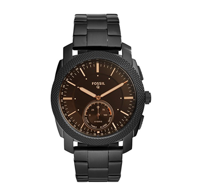Fossil Q Men's Machine Black Stainless Steel Hybrid Smartwatch FTW1165 only $92.79
