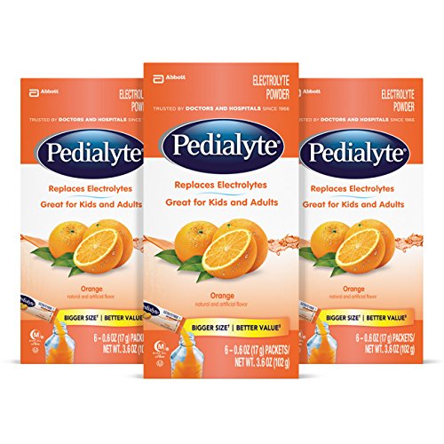 Pedialyte Electrolyte Powder, Electrolyte Drink, Orange, Powder Sticks, 0.6 oz, 18 Count, Only $16.18after clipping coupon, free shipping