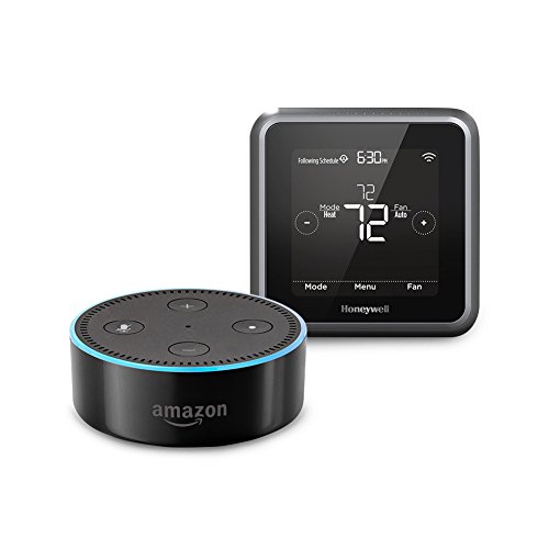 Echo Dot (2nd Generation) - Black + Honeywell Lyric T5 Wi-Fi Thermostat $98.99
