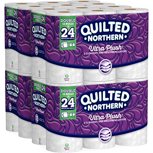 Quilted Northern Ultra Plush Toilet Paper, Pack of 48 Double Rolls (Four 12-roll packages), Equivalent to 96 Regular Rolls-Packaging May Vary, Only $23.99