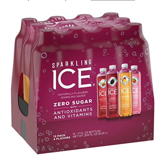 Sparkling Ice 零卡路里 繽紛水果味汽水500ml 12瓶，現僅售$9.98