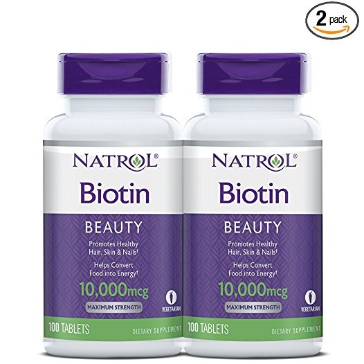 Natrol Biotin Maximum Strength Tablets, 10,000mcg, 100 Count (pack of 2) (Pack May Vary), only $9.68, free shipping after clipping coupon and using SS