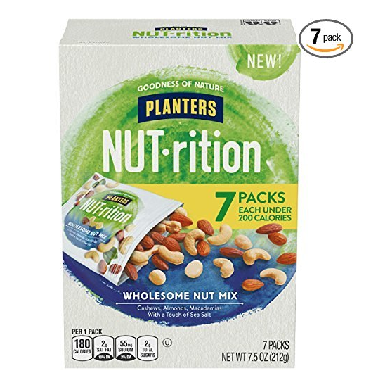 Planters Nutrition Wholesome Nut Mix Pack, 7.5 oz - 7-Pack only $4.79