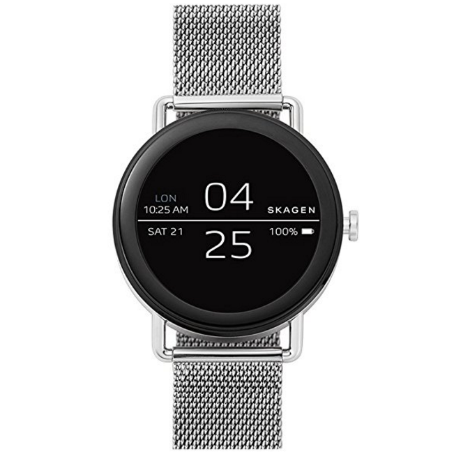 Skagen Falster Stainless Steel Mesh Smartwatch, Color Silver-Tone SKT5000 $150.00，free shipping