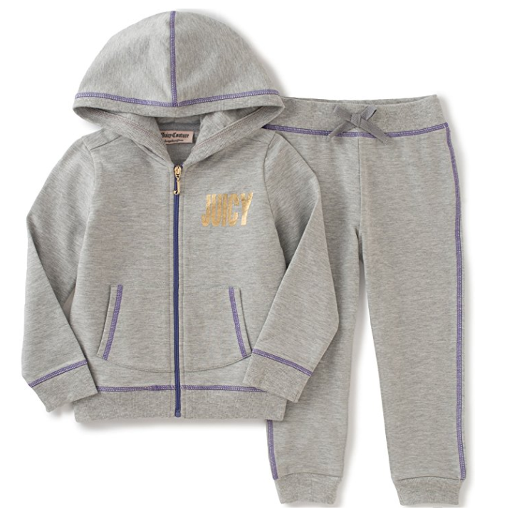 Juicy Couture Baby Girls' 2 Piece Hooded Jacket and Jog Pant Set Only $11.67