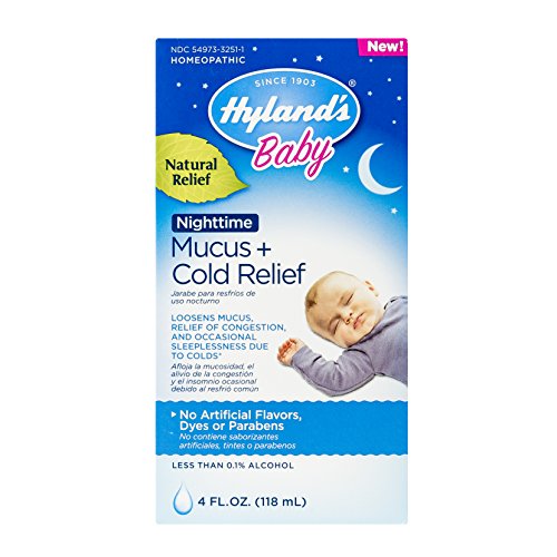 Hyland's Baby Nighttime Mucus + Cold Relief, Natural Relief of Congestion & Occasional Sleeplessness Due to Colds, 4 Ounces, Only $5.10