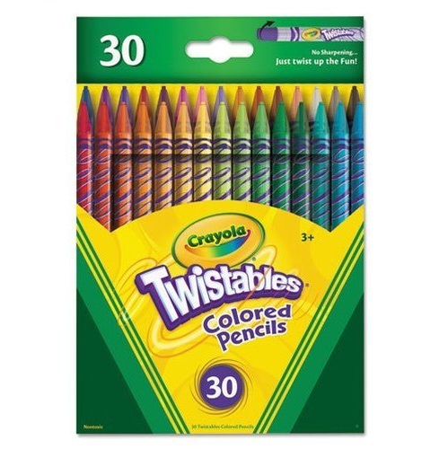 Crayola 绘儿乐Twistables免削可拧转彩色铅笔 30色装，原价$11.67，现仅售 $5.99