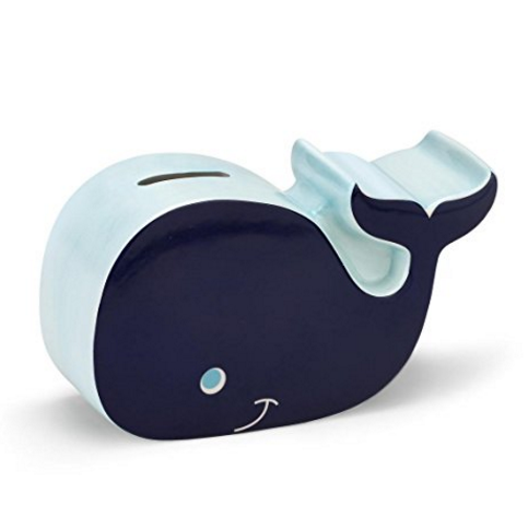 DEMDACO 藍鯨形狀儲錢罐 $14.18