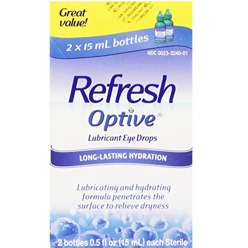 Refresh Optive Lubricant Eye Drops, Box of 2 x 15 ml bottles, Only $13.20