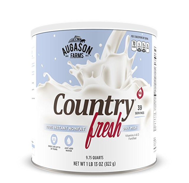 Augason Farms 100%脱脂奶粉 822g，原价$27.99, 现点击coupon后仅售$16.52