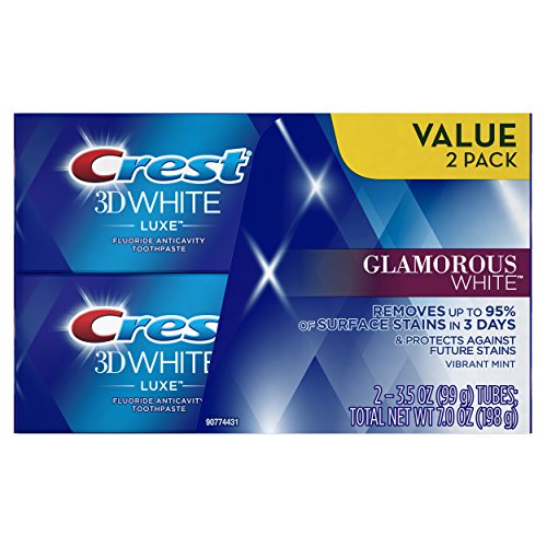 Crest Twin Pack 3D White Luxe Glamorous White Toothpaste, 3.5 Ounce each, 2 Pack, Only $3.33