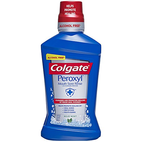 Colgate Peroxyl Mouth Sore Rinse, Mild Mint - 500mL, 16.9 fluid ounce, Only $4.27