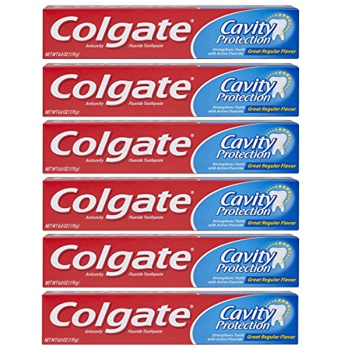 Colgate Cavity Protection Toothpaste with Fluoride - 6 ounce (6 Pack), Only $6.38  shipping after using SS