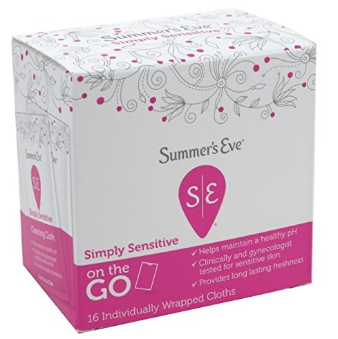 Summer's Eve 女性私處清潔濕巾，敏感肌適用，16張，原價$3.50，現點擊coupon后僅售$1.27 ，免運費