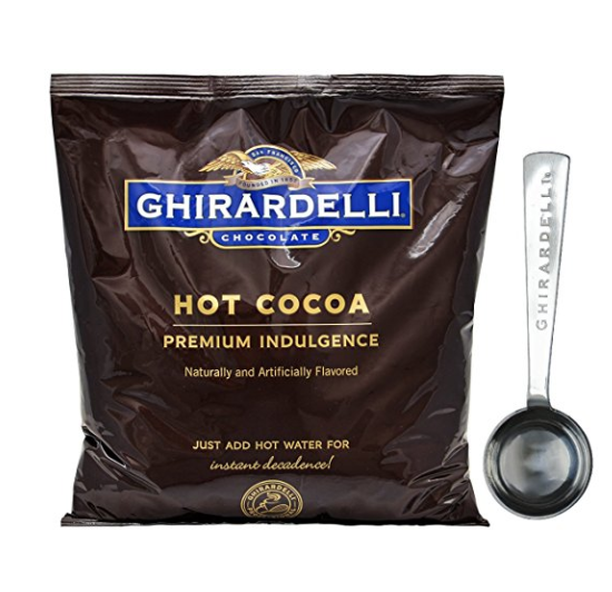 Ghirardelli Chocolate - Hot Cocoa Premium Indulgence 2 lbs pouch - with Exclusive Measuring Spoon, Only $14.01, You Save $2.99(17%)