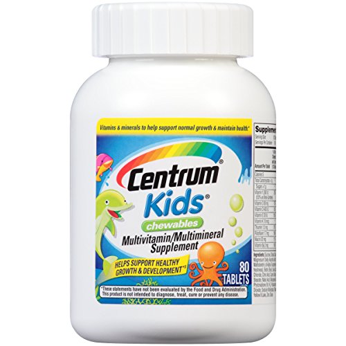 Centrum Kids Chewables (80 Count, Cherry, Orange, Fruit Punch Flavor) Multivitamin/Multimineral Supplement Tablet, Vitamin A, Vitamin C, Vitamin E, Only $8.54, free shipping after using SS