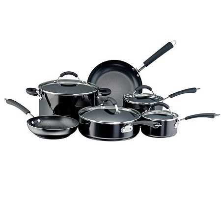 Farberware 10569 Millennium Nonstick Cookware Pots and Pans Set, 12 Piece, Black, Only $44.97, free shipping