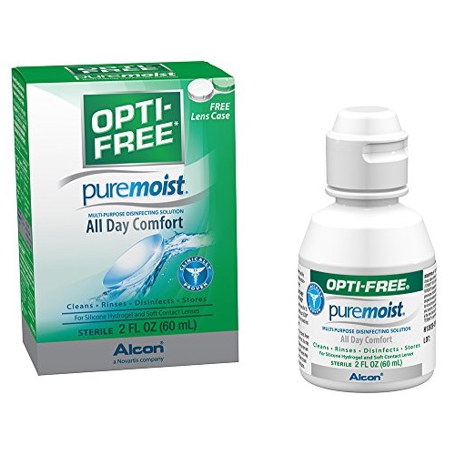 Opti-Free Puremoist Multi-Purpose Disinfecting Solution with Lens Case, 2-Ounces (Packaging may vary), Only $2.02