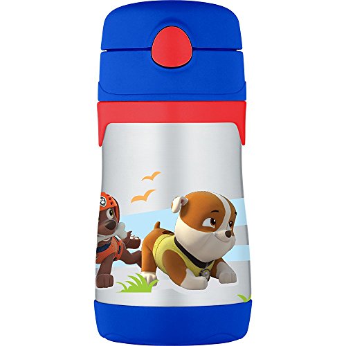 THERMOS Vacuum Insulated Stainless Steel 10-Ounce Straw Bottle, Paw Patrol, Only $13.59