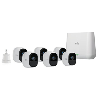 Arlo Pro by NETGEAR Security System with Siren - 6 Rechargeable Wire-Free HD Cameras with Audio, Indoor/Outdoor, Night Vision (VMS4630), Works with Alexa $649.99