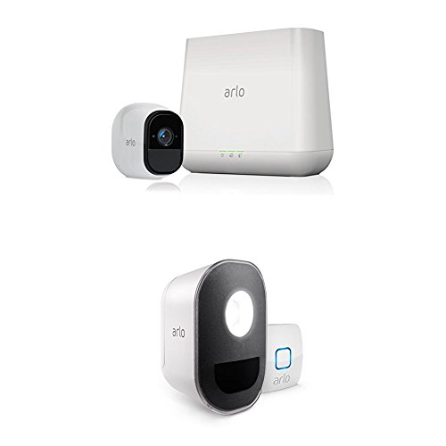 Arlo Pro by NETGEAR Security System with Siren - 1 Rechargeable Wire-Free HD Camera with Arlo Smart Home 1 Security Light Kit, Works with Amazon Alexa $191.48
