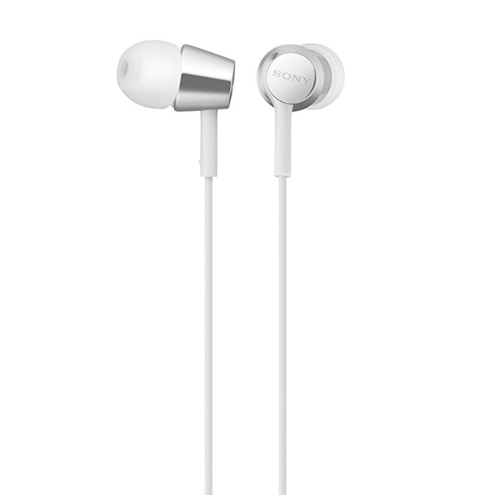 Sony Earbuds with Microphone, in-Ear Headphones and Volume Control, Built-in Mic Earphones for Smartphone Tablet Laptop 3.5mm Audio Plug Devices, White (MDREX155AP/W), Only $14.99