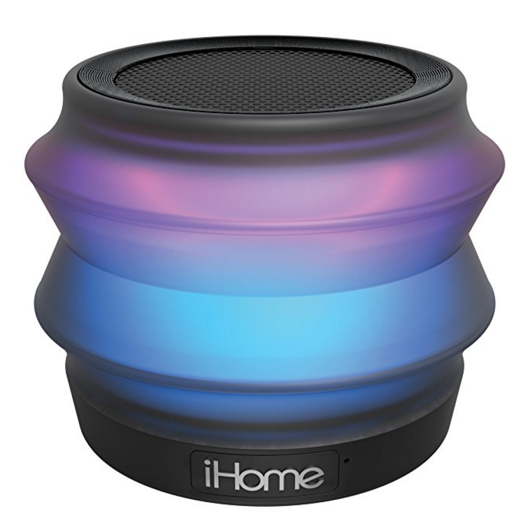 iHome iBT62B Portable Collapsible Bluetooth Color Changing Speaker with Speakerphone - Featuring Melody, Voice Powered Music Assistant $18.49