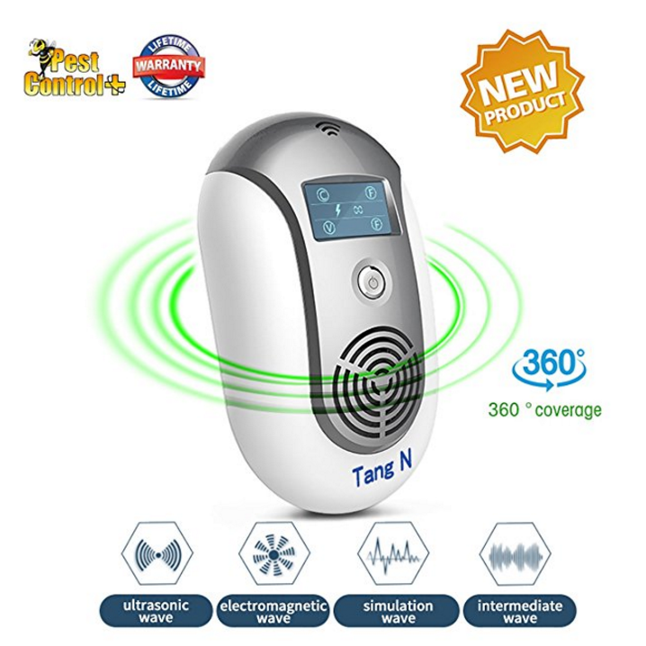 Ultrasonic Electromagnetic Pest Repellent Electronic Control Smart bug Repeller Plug in Home Indoor and Outdoor Warehouse Get Rid of Mosquito,rats,squirrel,Flea,Roaches,Rodent $12.69