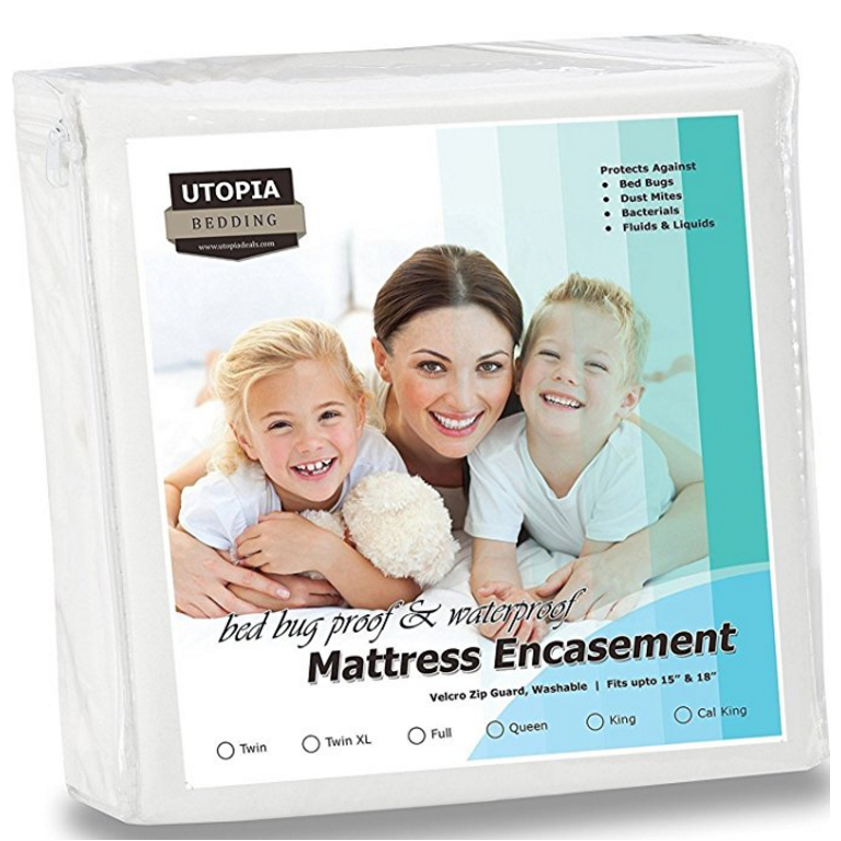 Utopia Bedding 防过敏柔软防水床垫保护套 $16.99