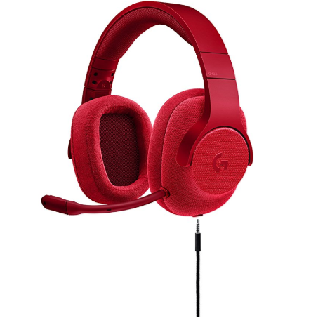 Logitech G433 7.1 Wired Gaming Headset with DTS Headphone: X 7.1 Surround for PC, PS4, PS4 PRO, Xbox One, Xbox One S, Nintendo Switch – Fire Red $49.99