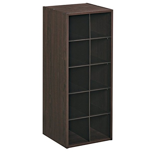 ClosetMaid 1546 Stackable 10-Cube Organizer, Espresso, Only $23.49