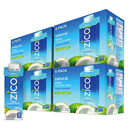 史低价！！ZICO 纯天然高品质椰汁，8.45 /罐，共24罐，现点击coupon后仅售$20.25，免运费